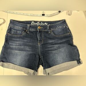 Royalty For Me Blue Jean Shorts with Cuffed Hem